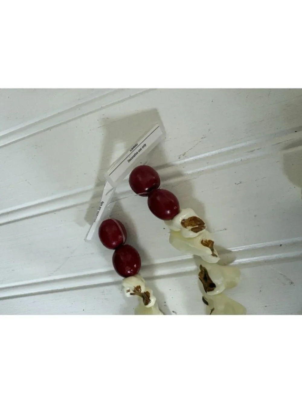 Vintage Popcorn & Cranberry Blow Mold Garland Christmas Tree Plastic